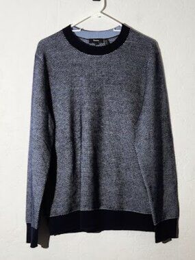 Theory Men's Crew Neck Long Sleeve 100% Cashmere Sweater Size Large